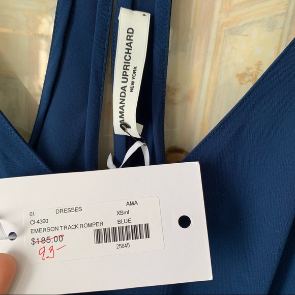 SOLD. Amanda Uprichard Emerson Track Romper Blue NWT - Picture 5 of 6